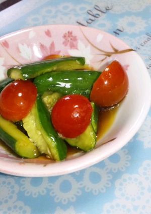 冷やし中華のタレで＊簡単サラダ？漬け物？-レシピのメイン写真