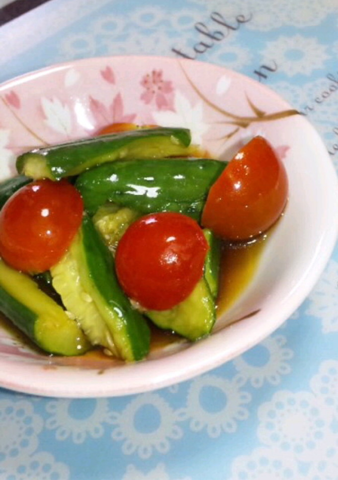 冷やし中華のタレで＊簡単サラダ？漬け物？-レシピのメイン写真