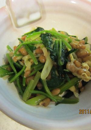 納豆＆ほうれん草の和え物-レシピのメイン写真