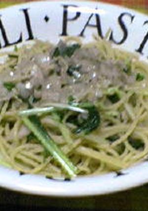 水菜とアンチョビのパスタ-レシピのメイン写真