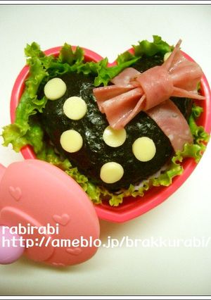【キャラ弁✿可愛いハートのおにぎり】-レシピのメイン写真