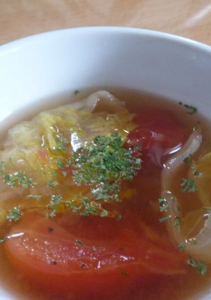 夏にぴったり★冷たいトマトスープ-レシピのメイン写真
