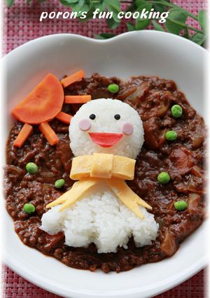 ✿てるてる坊主デコカレー✿-レシピのメイン写真