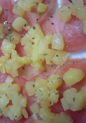 パイナップルソースの冷たいトマト-レシピのメイン写真