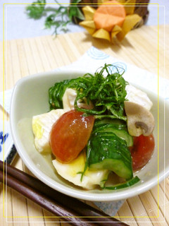 カマンベールと野菜の梅酢味噌和え-レシピのメイン写真