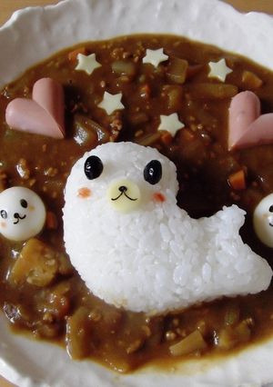 いつも一緒♡ゴマちゃん親子デコカレー-レシピのメイン写真