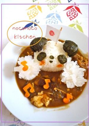 日本応援パンダさん＊デコカレー＊-レシピのメイン写真