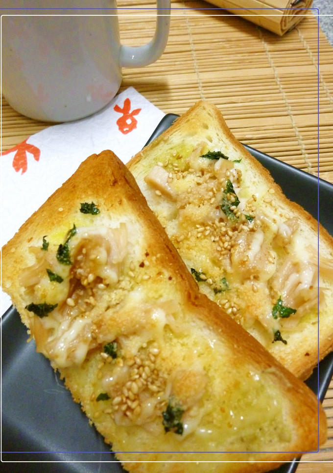 ほたての和トースト-レシピのメイン写真