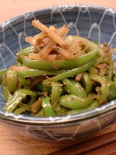 夏野菜・ピーマンと生姜の佃煮炒め-レシピのメイン写真
