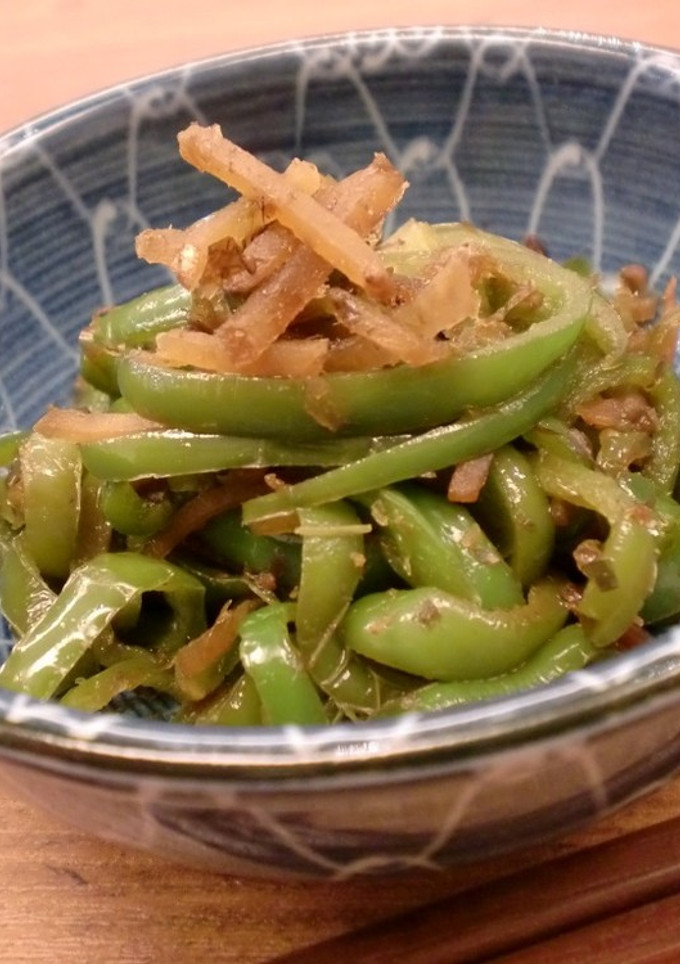 夏野菜・ピーマンと生姜の佃煮炒め-レシピのメイン写真