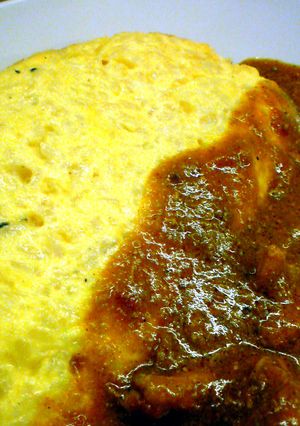 新感覚！カルボナーラ風オムライス＋カレー-レシピのメイン写真