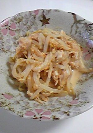 節約レシピ☆もやし＆鶏肉の味噌ゴマヨ和え-レシピのメイン写真