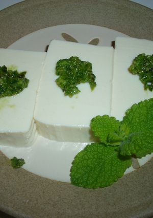 塩豆腐のジェノバソースのせ-レシピのメイン写真