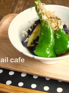 レンジで簡単!茄子とピーマンの揚げ浸し-レシピのメイン写真