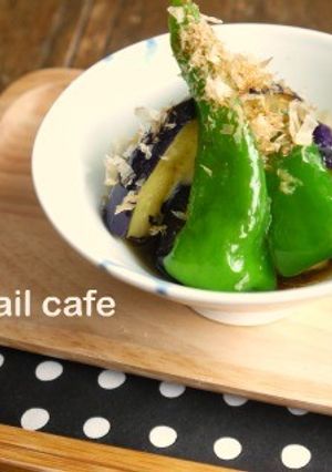 レンジで簡単！茄子とピーマンの揚げ浸し-レシピのメイン写真