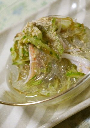 トコロテン入りヘルシーもずく酢アレンジ-レシピのメイン写真