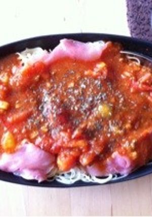 夏にぴったり！トマト＆生ハム冷製パスタ！-レシピのメイン写真
