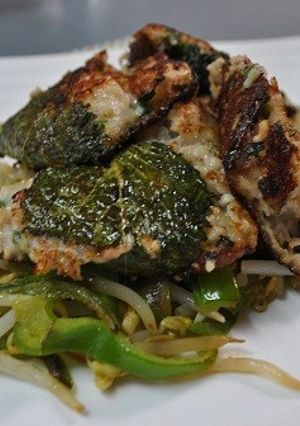鶏ひき肉と長いものお焼き風-レシピのメイン写真