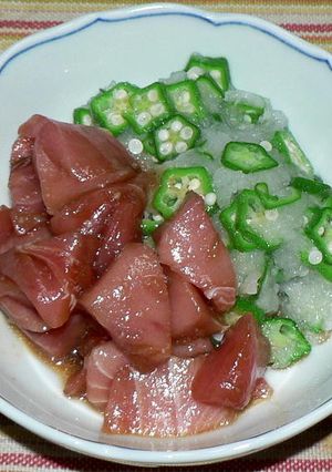 漬けマグロのオクラおろし和え-レシピのメイン写真