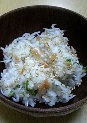 簡単！梅しらすごはん-レシピのメイン写真