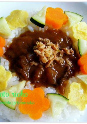 *お花のデコカレー*-レシピのメイン写真