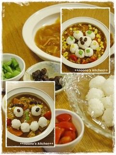 ドットおにぎりでお絵かき❤デコカレー-レシピのメイン写真