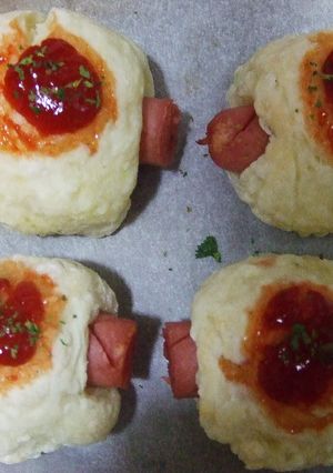 ノンオイル　ノン卵で　ソーセージパン-レシピのメイン写真