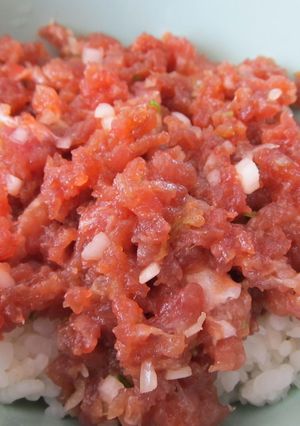 簡単！まぐろたたき丼-レシピのメイン写真