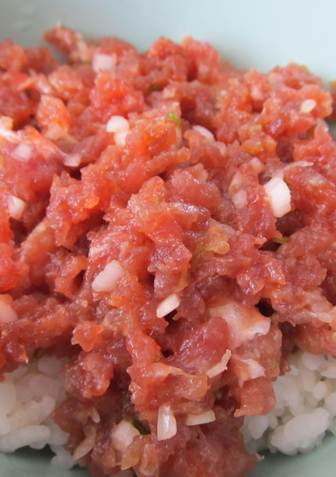 簡単！まぐろたたき丼-レシピのメイン写真