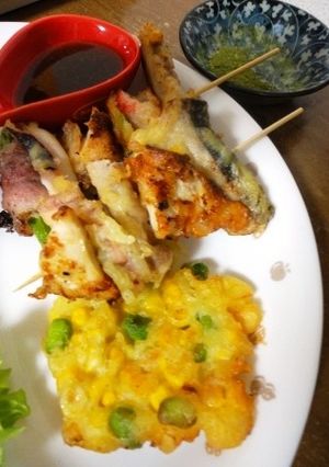 野菜、魚、鶏肉天婦羅-レシピのメイン写真