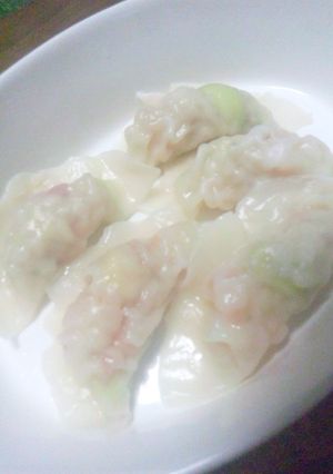 つるん♪エビとそら豆の水餃子-レシピのメイン写真