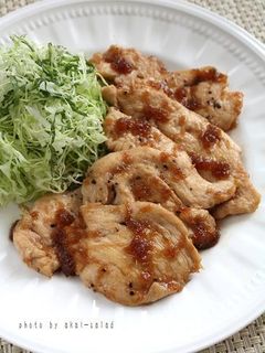 鶏むね肉の生姜焼き-レシピのメイン写真