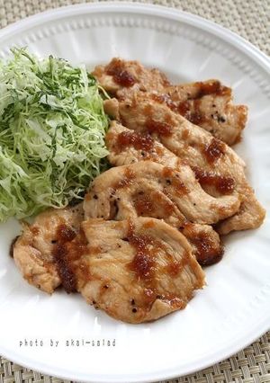 鶏むね肉の生姜焼き-レシピのメイン写真