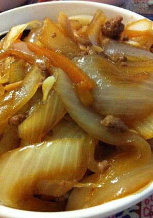 甘辛つゆだく玉ねぎたっぷり丼　-レシピのメイン写真