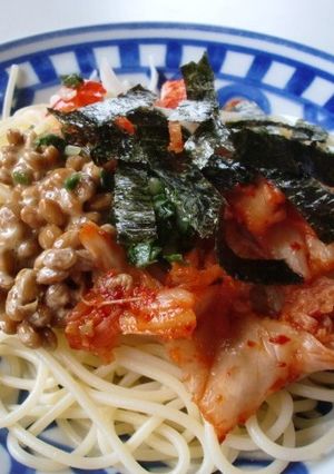 納豆キムチ・スパゲティー-レシピのメイン写真