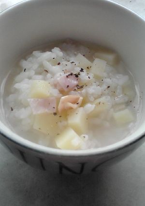 朝ご飯☆塩バターの雑炊-レシピのメイン写真