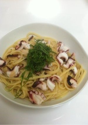 タコと大葉の和風ペペロンチーノ-レシピのメイン写真