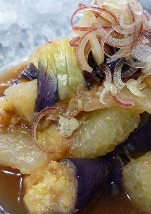 茄子とグレープフルーツの揚げ浸し-レシピのメイン写真