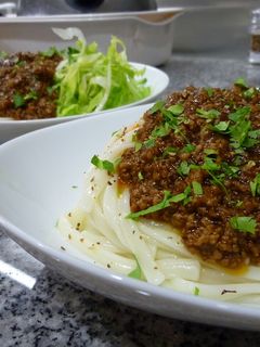 うどんでジャージャー麺-レシピのメイン写真