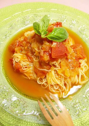 夏のランチに♪ ＊トマトの冷製パスタ＊-レシピのメイン写真