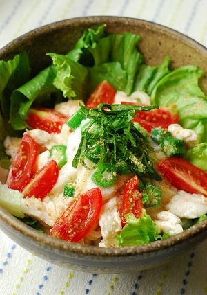 夏♪ネバネバ冷やしサラダうどん-レシピのメイン写真