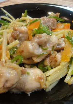 鶏肉で☆ねぎ塩チンジャオロース-レシピのメイン写真