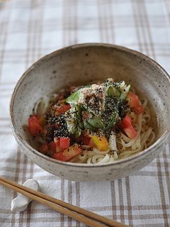 トマトときゅうりの酢の物のっけうどん-レシピのメイン写真