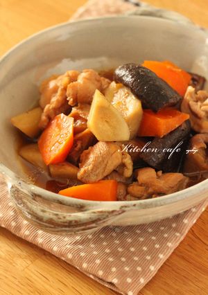 ストウブでシイタケの旨みたっぷり鶏肉煮物-レシピのメイン写真