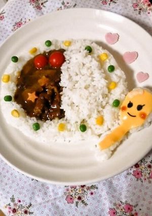 カレーライスいただきまーす♡＊デコカレー-レシピのメイン写真
