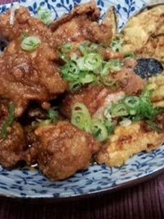 茄子とから揚げのさっぱり天つゆ-レシピのメイン写真