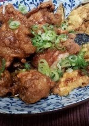 茄子とから揚げのさっぱり天つゆ-レシピのメイン写真