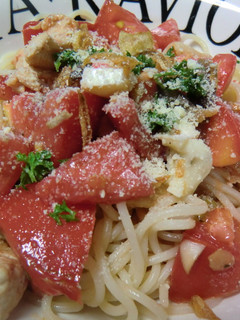 トマトの冷静パスタ-レシピのメイン写真