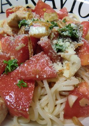 トマトの冷静パスタ-レシピのメイン写真