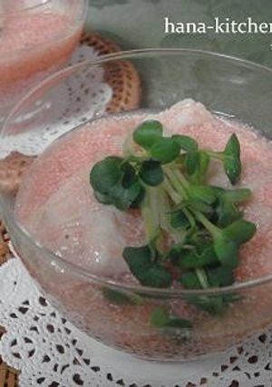 鶏肉と明太子で作る　*　桃色の前菜-レシピのメイン写真